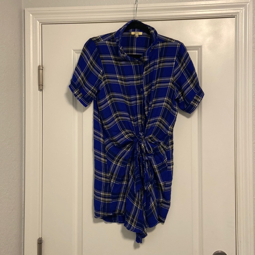 NanaMacs flannel tie shirt